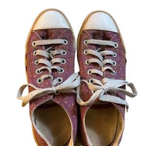 Converse All Star Pink and White Canvas Sneakers